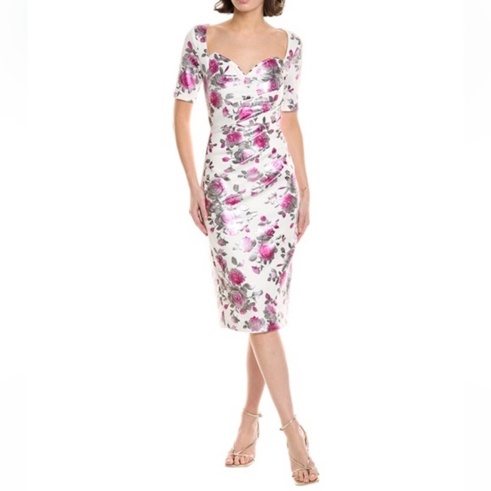 BLACK HALO Made In Usa Amandalee Cocktail Sheath Dress